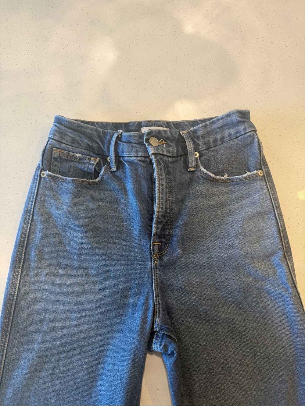 Good American Soft Tech Good Curve High Waist Ankle Straight Leg Jeans (Regular)